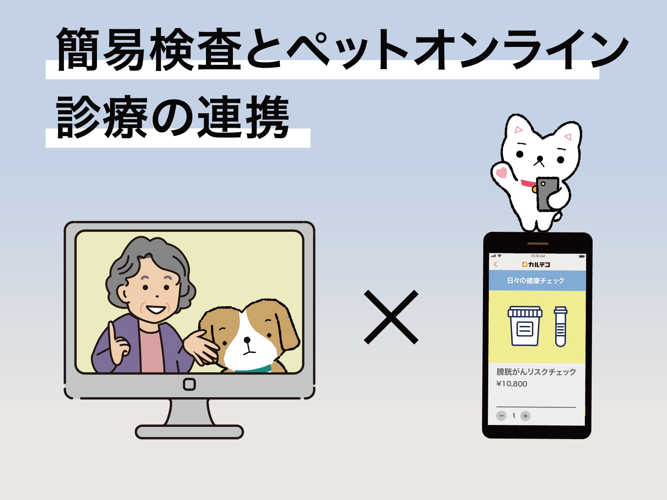 簡易検査とペットオンライン診療の連携